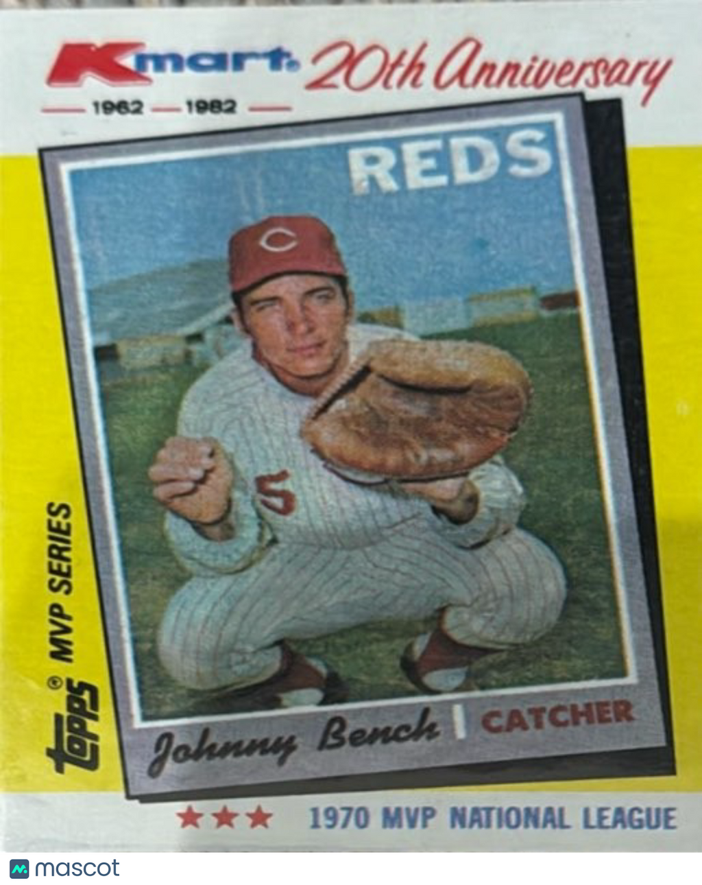 1982 Topps Kmart 20th Anniversary #18 Johnny Bench