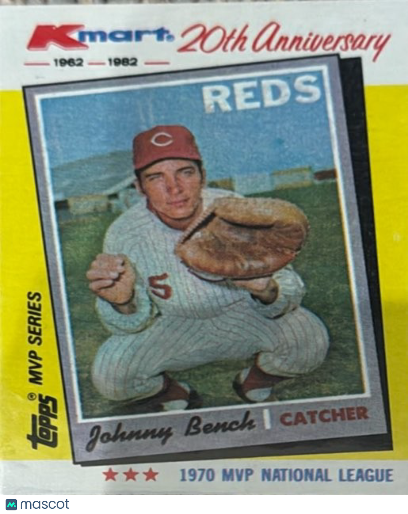 1982 Topps Kmart 20th Anniversary #18 Johnny Bench