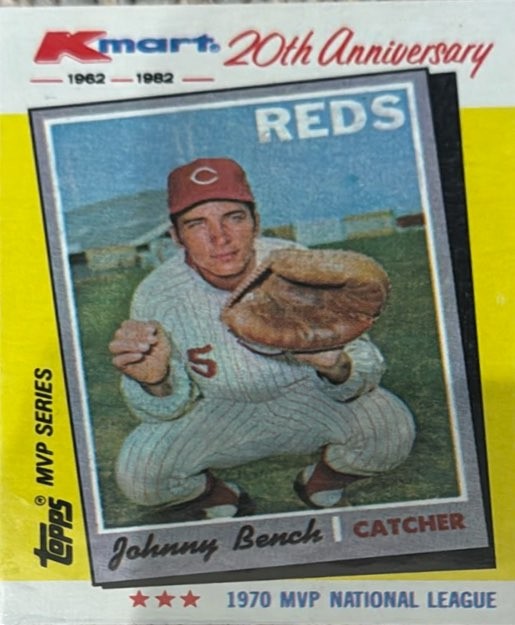 1982 Topps Kmart 20th Anniversary #18 Johnny Bench